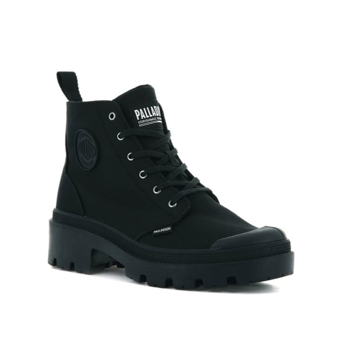 Palladium Pallabase Twill Boots γυναικεια μαυρα | JPHB50249