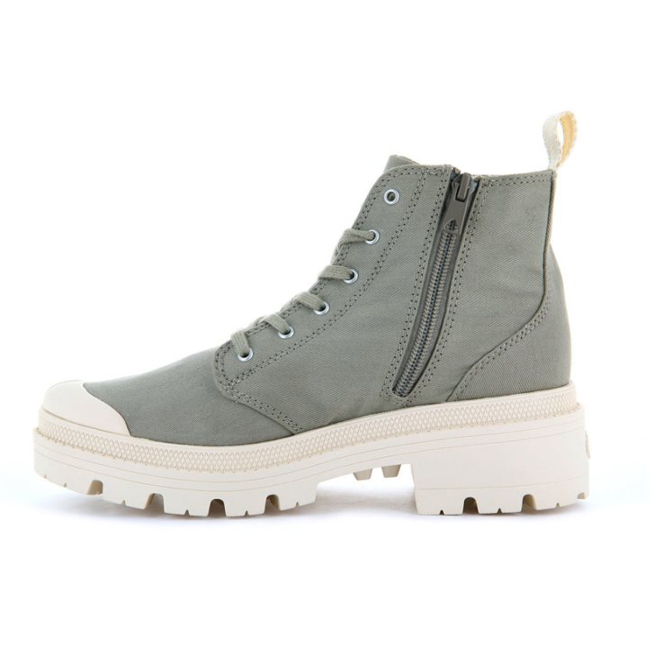 Palladium Pallabase Twill Boots γυναικεια πρασινο | VTOA36412