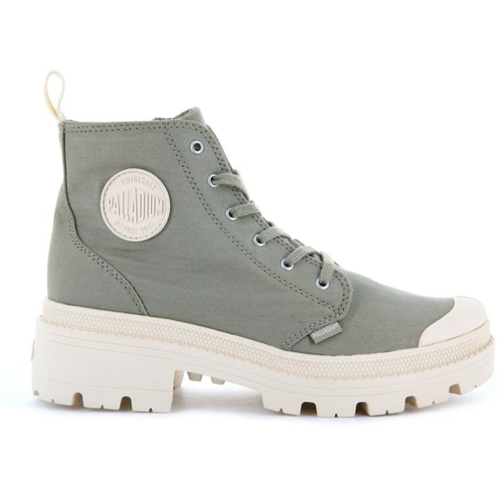 Palladium Pallabase Twill Boots γυναικεια πρασινο | VTOA36412