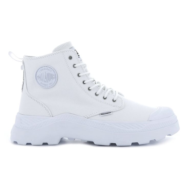 Palladium Pallakix Hi καμβα Boots γυναικεια ασπρα | JKBY85047