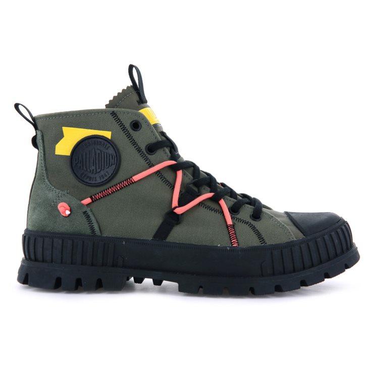 Palladium Pallashock Re-craft Boots γυναικεια Ελιά | ZTMY46278