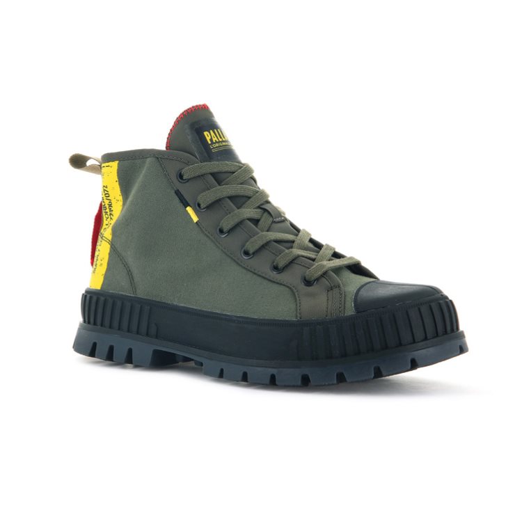 Palladium Pallashock Supply Hi Boots γυναικεια Ελιά | AUBC93401