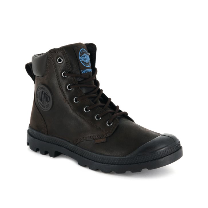 Palladium Pampa Cuff WP LUX Boots γυναικεια σοκολάτα | BRLX70893