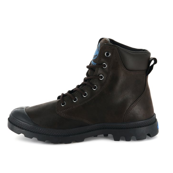 Palladium Pampa Cuff WP LUX Boots γυναικεια σοκολάτα | BRLX70893