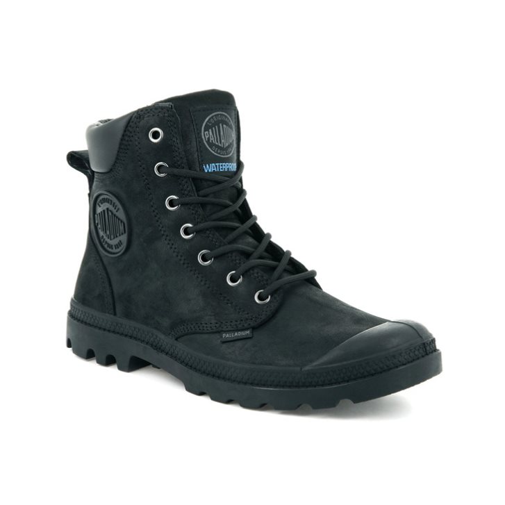 Palladium Pampa Cuff WP LUX Boots γυναικεια μαυρα | LTOD71359