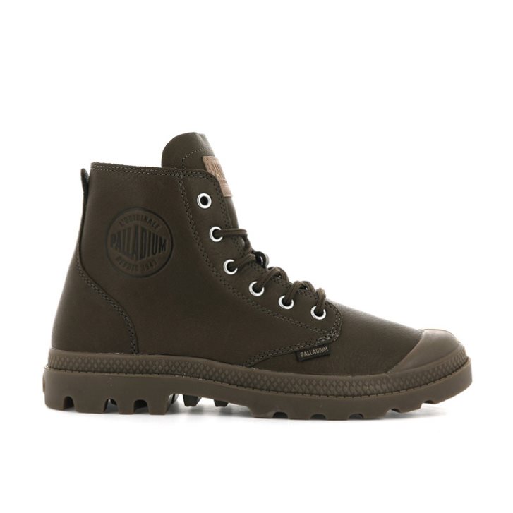 Palladium Pampa Hi Leather UL Boots γυναικεια σοκολάτα | DCVW28619