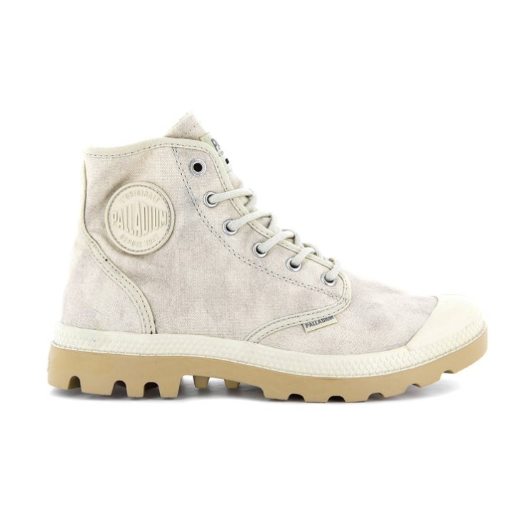 Palladium Pampa Hi WAX Boots γυναικεια ανοιχτο γκρι | ZPBJ97213