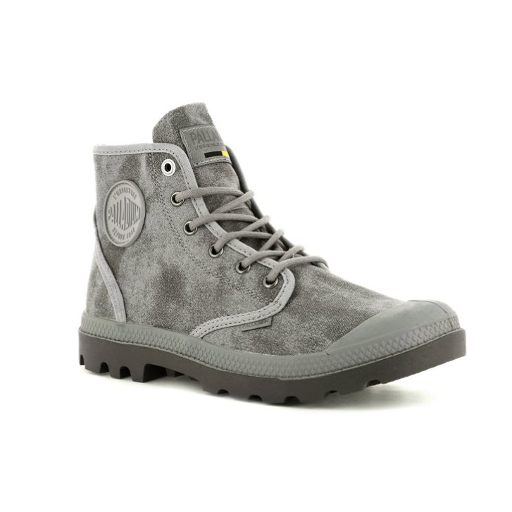 Palladium Pampa Hi WAX Boots γυναικεια γκρι | HXVB37051