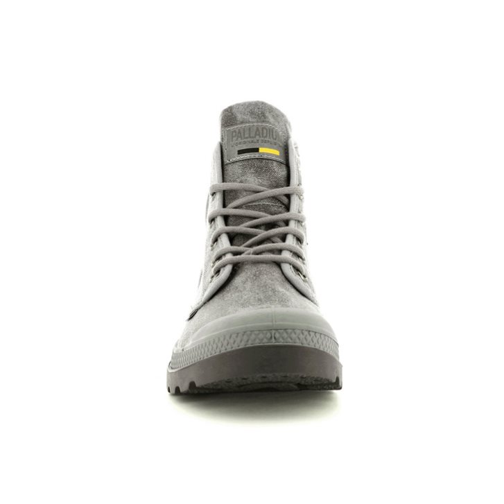 Palladium Pampa Hi WAX Boots γυναικεια γκρι | HXVB37051