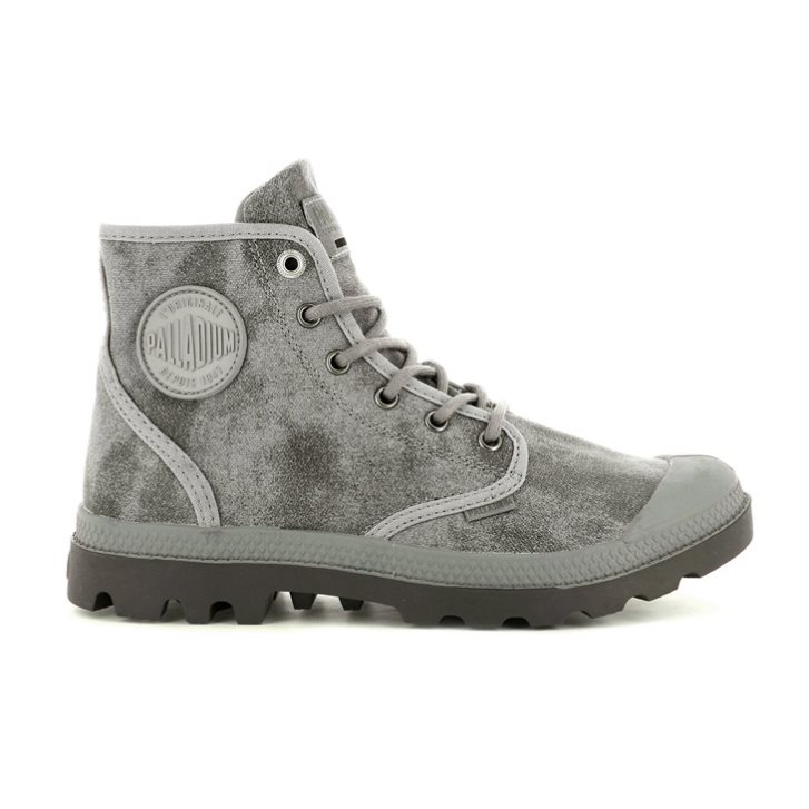 Palladium Pampa Hi WAX Boots γυναικεια γκρι | HXVB37051