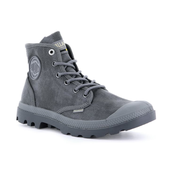 Palladium Pampa Hi WAX Boots γυναικεια γκρι | YJZE64320