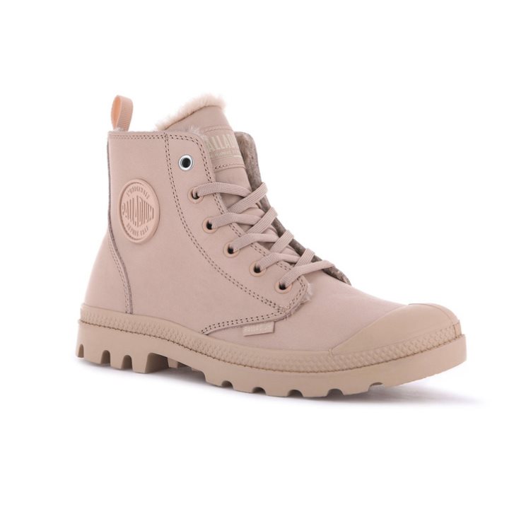 Palladium Pampa Hi Zip Leather S Boots γυναικεια ροζ | TUNI90831