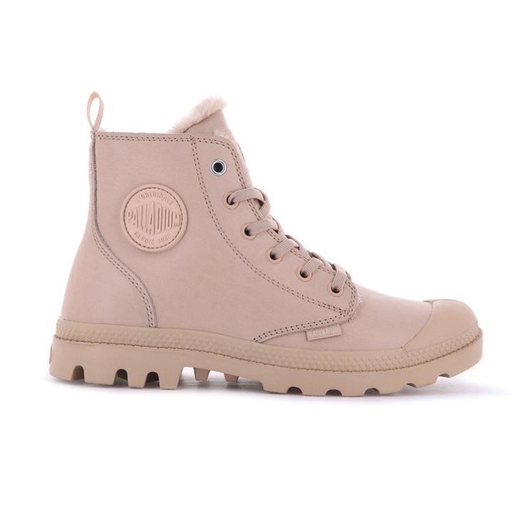 Palladium Pampa Hi Zip Leather S Boots γυναικεια ροζ | TUNI90831