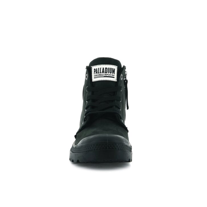 Palladium Pampa Hi Zip Nubuck Boots γυναικεια μαυρα | ZFUB48692