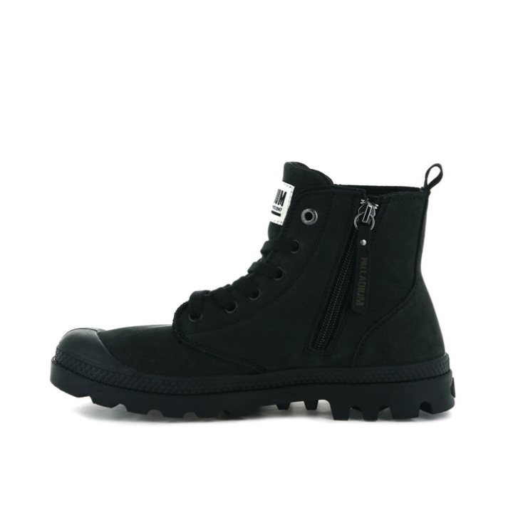 Palladium Pampa Hi Zip Nubuck Boots γυναικεια μαυρα | ZFUB48692