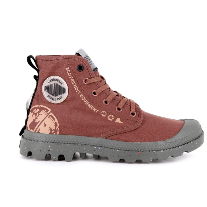 Palladium Pampa Organic Metro Boots γυναικεια κοραλι | BDIL02675