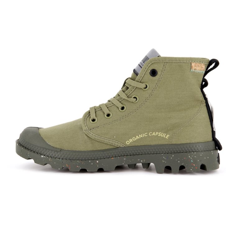 Palladium Pampa Organic Metro Boots γυναικεια Ελιά | JDVN62408