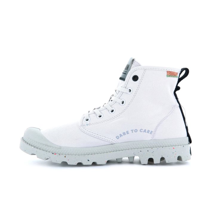 Palladium Pampa Organic Metro Boots γυναικεια ασπρα | YQDN02458