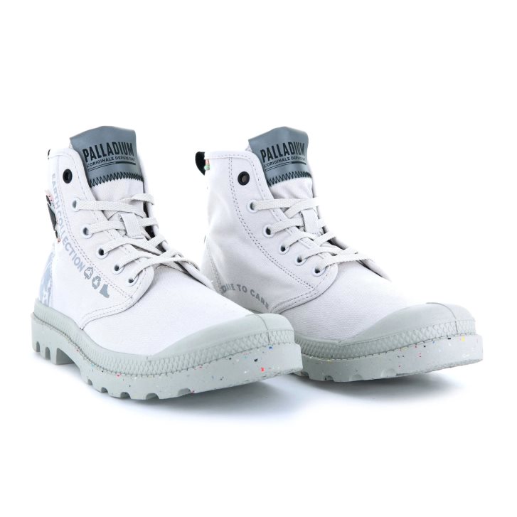 Palladium Pampa Organic Metro Boots γυναικεια ασπρα | YQDN02458