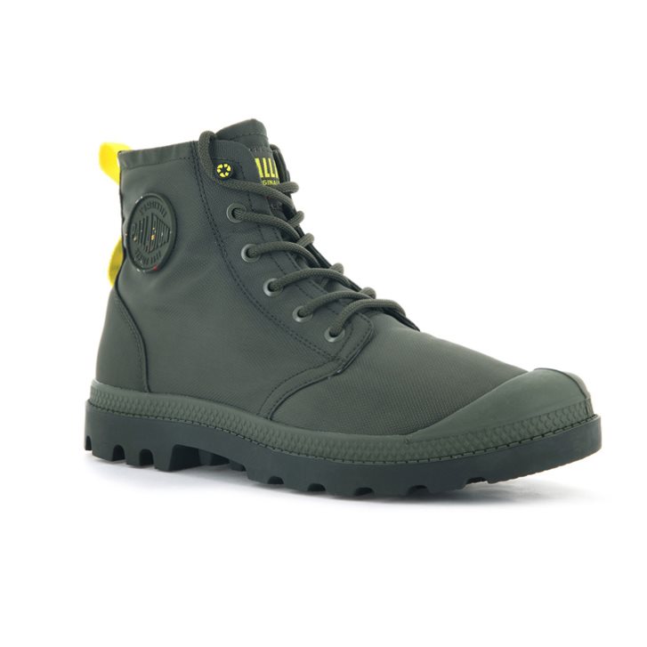 Palladium Pampa Recycle αδιαβροχα+ 2 Boots γυναικεια Ελιά | PMTK42061