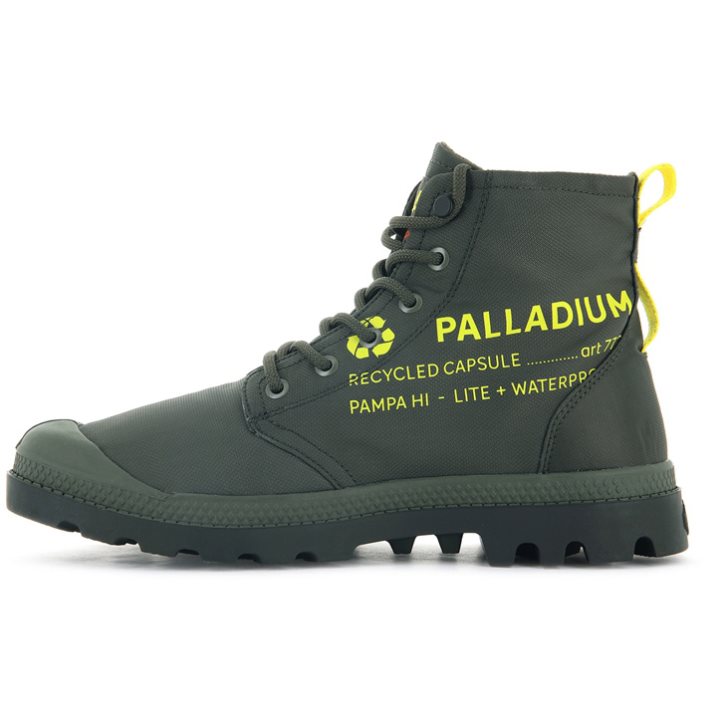 Palladium Pampa Recycle αδιαβροχα+ 2 Boots γυναικεια Ελιά | PMTK42061