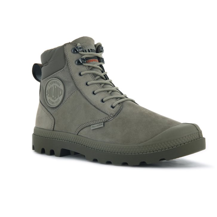 Palladium Pampa Shield WP+ LUX Boots γυναικεια Ελιά | EHPI68190