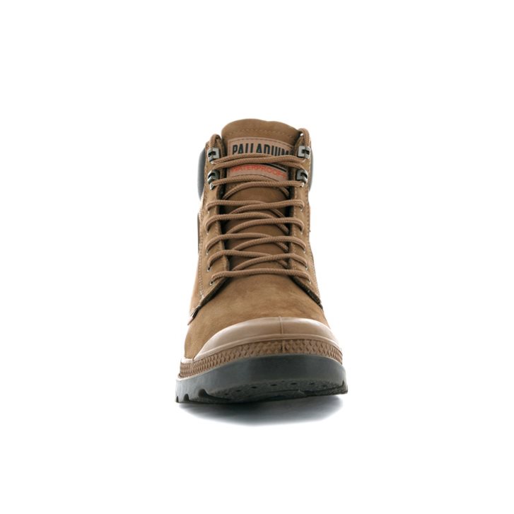 Palladium Pampa Shield WP+ LUX Boots γυναικεια καφε | UHLP05298