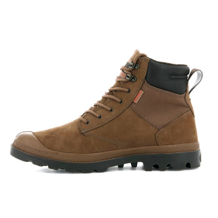 Palladium Pampa Shield WP+ LUX Boots γυναικεια καφε | UHLP05298