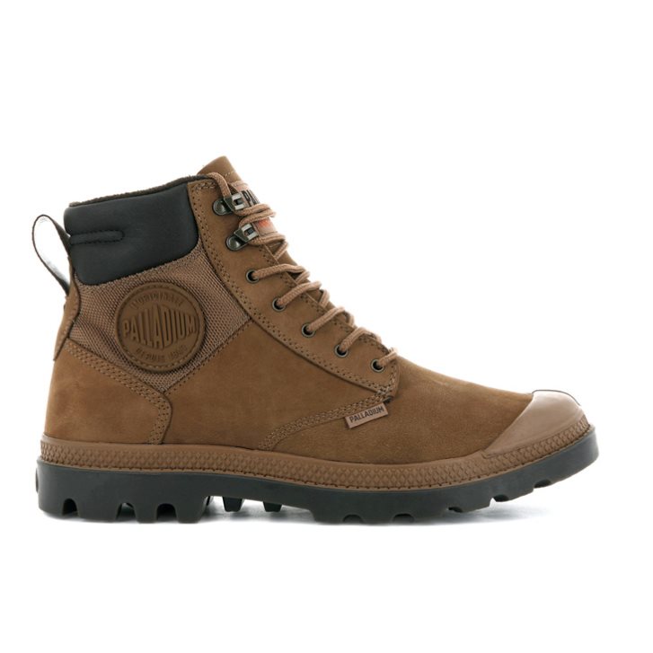 Palladium Pampa Shield WP+ LUX Boots γυναικεια καφε | UHLP05298