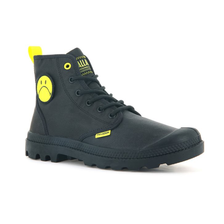 Palladium Pampa Smiley Change Boots γυναικεια μαυρα | AJYE97218