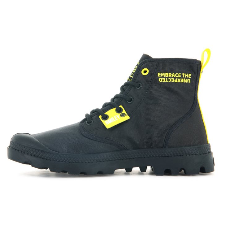 Palladium Pampa Smiley Change Boots γυναικεια μαυρα | AJYE97218