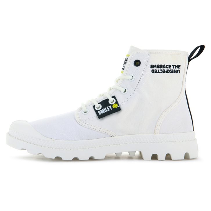 Palladium Pampa Smiley Change Boots γυναικεια ασπρα | KHIJ75461