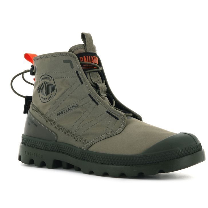 Palladium Pampa Travel Lite Boots γυναικεια Ελιά | VXMH41326