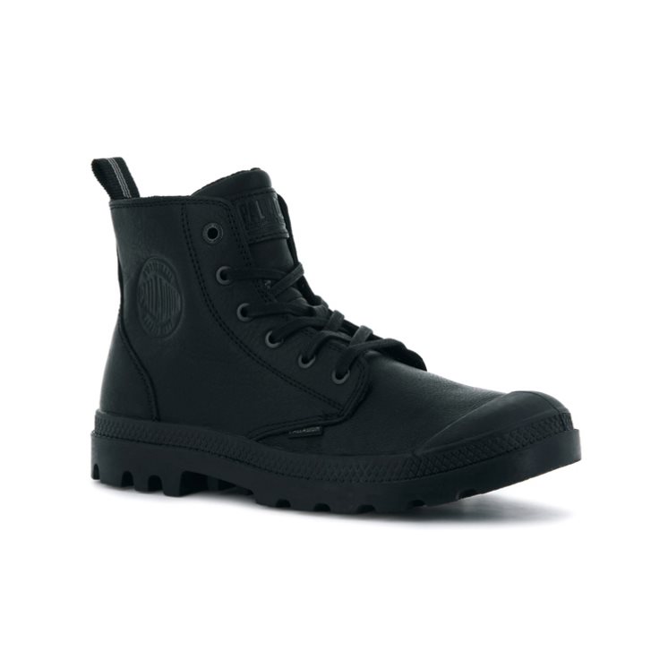 Palladium Pampa Zip Leather ESS Boots γυναικεια μαυρα | UJIP41826