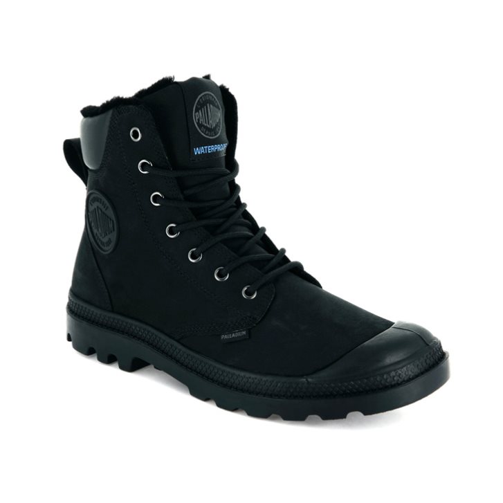 Palladium Pampa Αθλητικά Cuff WPS Boots γυναικεια μαυρα | HTCL83427