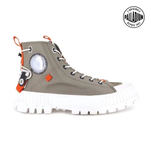 Palladium Pallashock Mid Ticket To Earth Boots γυναικεια Ελιά | MPWQ04567