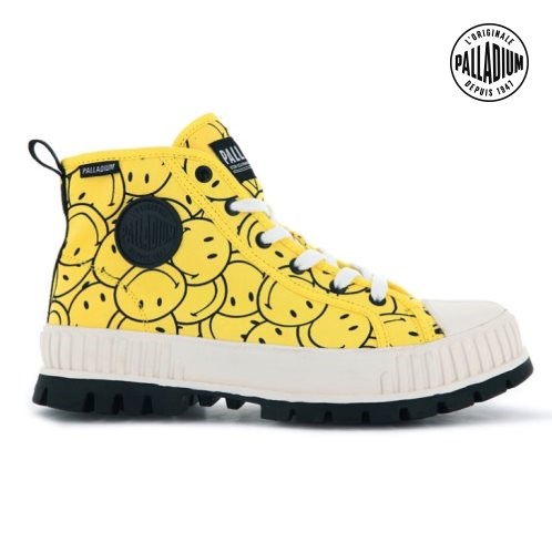 Palladium Pallashock Smiley Ao Boots γυναικεια κίτρινα | JUPO07289