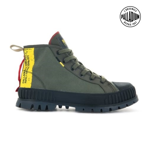 Palladium Pallashock Supply Hi Boots γυναικεια Ελιά | AUBC93401