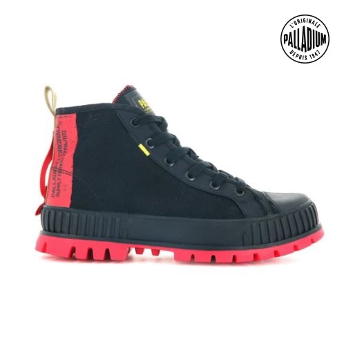 Palladium Pallashock Supply Hi Boots γυναικεια μαυρα | UWJZ18036