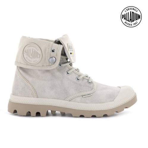 Palladium Pampa Baggy WAX Boots γυναικεια ανοιχτο γκρι | UOSH79520