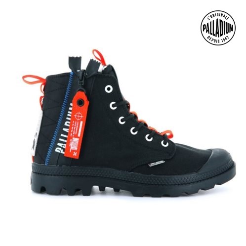 Palladium Pampa Hi Ticket To Earth Boots γυναικεια μαυρα | VORP83201