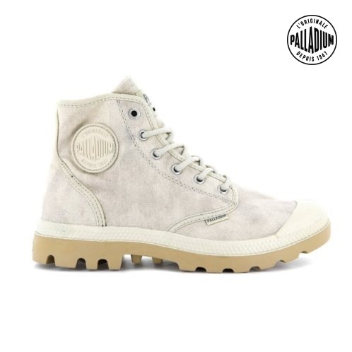 Palladium Pampa Hi WAX Boots γυναικεια ανοιχτο γκρι | ZPBJ97213