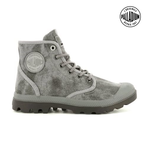 Palladium Pampa Hi WAX Boots γυναικεια γκρι | HXVB37051