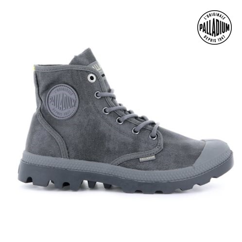 Palladium Pampa Hi WAX Boots γυναικεια γκρι | YJZE64320