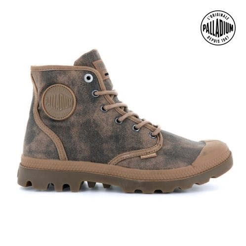 Palladium Pampa Hi WAX Boots γυναικεια καφε | EYOL51980