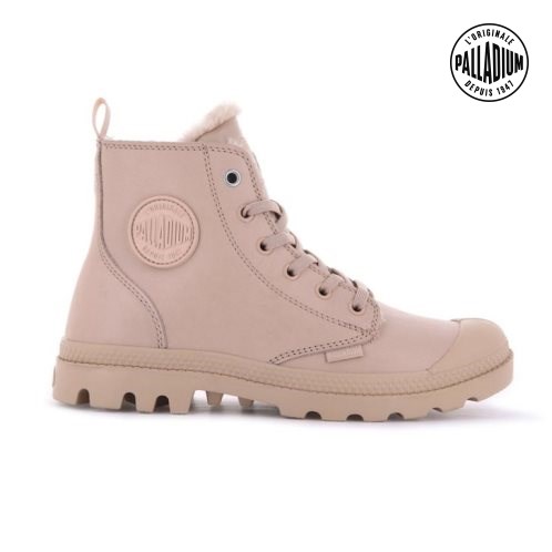 Palladium Pampa Hi Zip Leather S Boots γυναικεια ροζ | TUNI90831