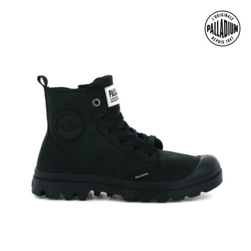 Palladium Pampa Hi Zip Nubuck Boots γυναικεια μαυρα | ZFUB48692