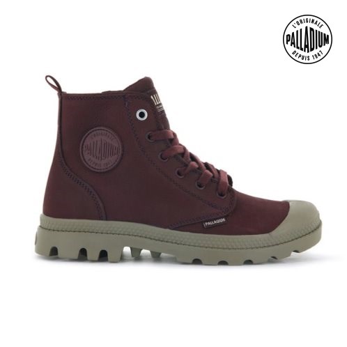 Palladium Pampa Hi Zip SL Boots γυναικεια μπορντο | SJXN78623