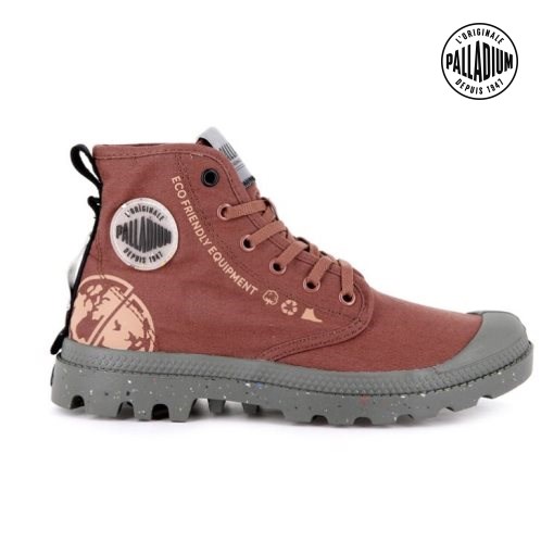 Palladium Pampa Organic Metro Boots γυναικεια κοραλι | BDIL02675