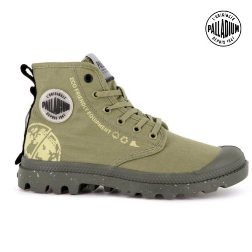 Palladium Pampa Organic Metro Boots γυναικεια Ελιά | JDVN62408